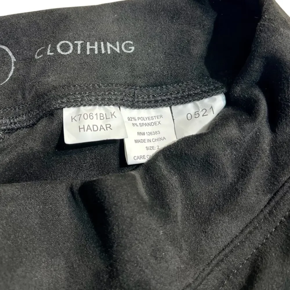 Ethyl Clothing Hadar Black Cropped Soft Pants size 2 Spandex Blend Basic